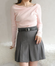 画像をギャラリービューアに読み込む, 【再入荷】ベルト付きタックスカートパンツ/TT537306
