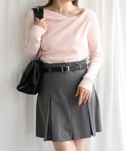 画像をギャラリービューアに読み込む, 【再入荷】ベルト付きタックスカートパンツ/TT537306
