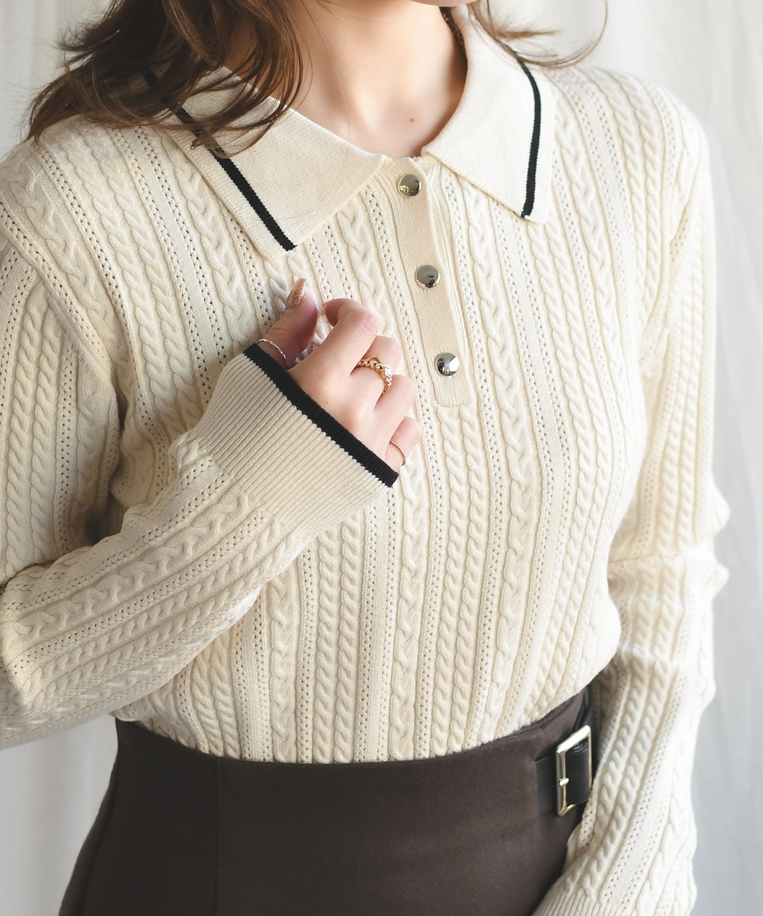 再入荷】ケーブルポロニット/TT538312 – MISCH MASCH|31 Sons de mode