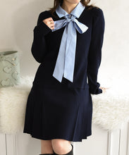 画像をギャラリービューアに読み込む, 【再入荷】襟付きミニニットワンピース/TT547406
