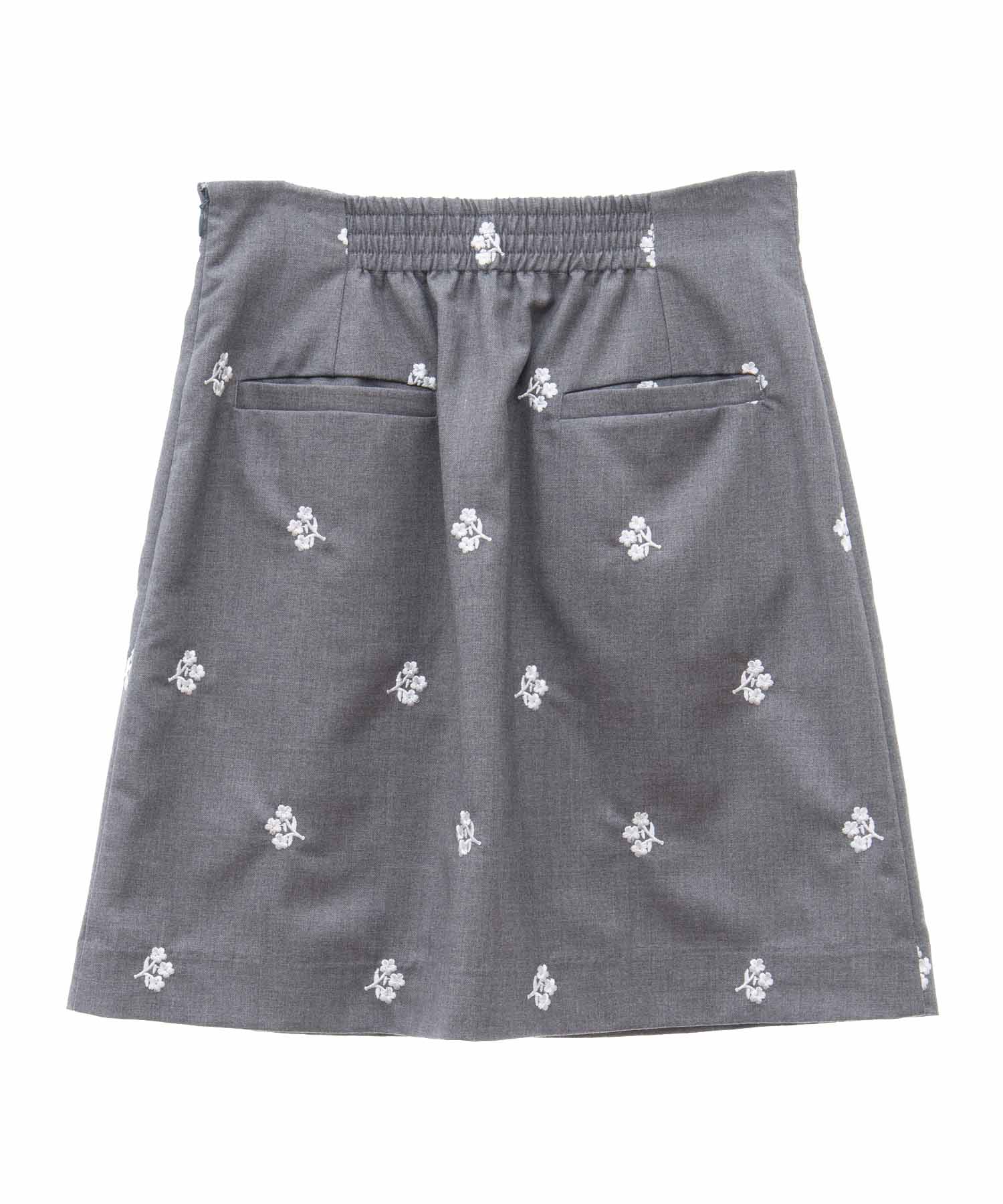 evisu ハート刺繍ミニスカート スウィングル SWINGLE 9/27発売パールボタンデザインタックミニ