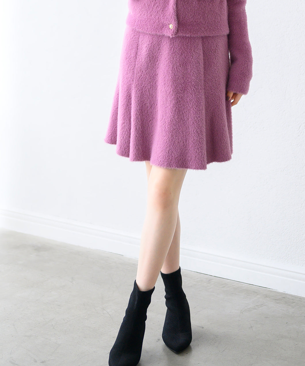 シャギーAラインニットスカート/MM437205