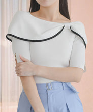 画像をギャラリービューアに読み込む, アシメリボン2way配色ケープニット/MM628310
