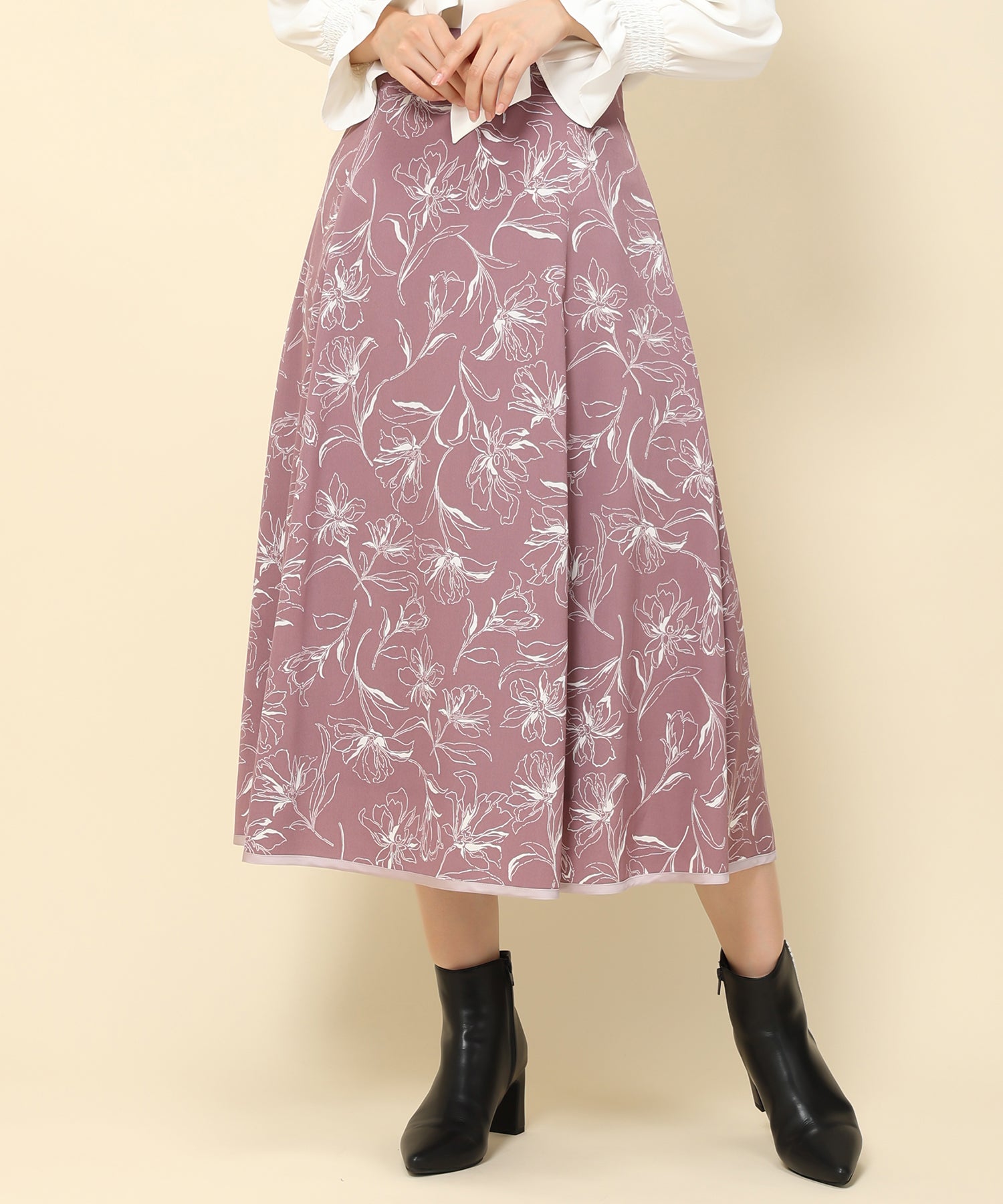 予約販売商品】バイカラーフラワーフレアスカート/MM337221 – MISCH