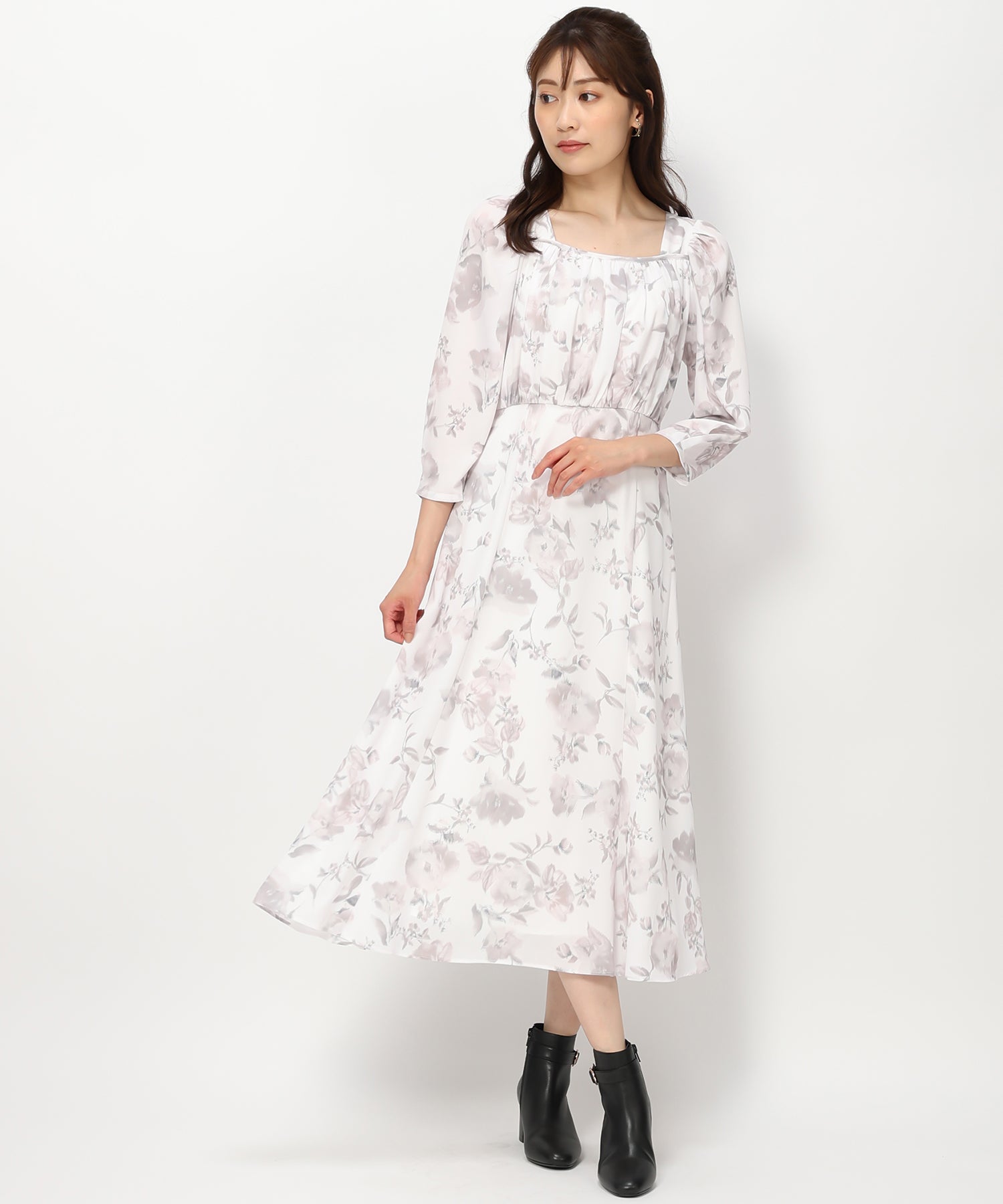 ワンピース MANOUSH マヌーシュ MANOUSH フラワープリントワンピース レディース JPN