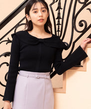 画像をギャラリービューアに読み込む, リボンケープカラーニット/MM338316
