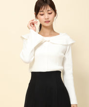 画像をギャラリービューアに読み込む, リボンケープカラーニット/MM338316
