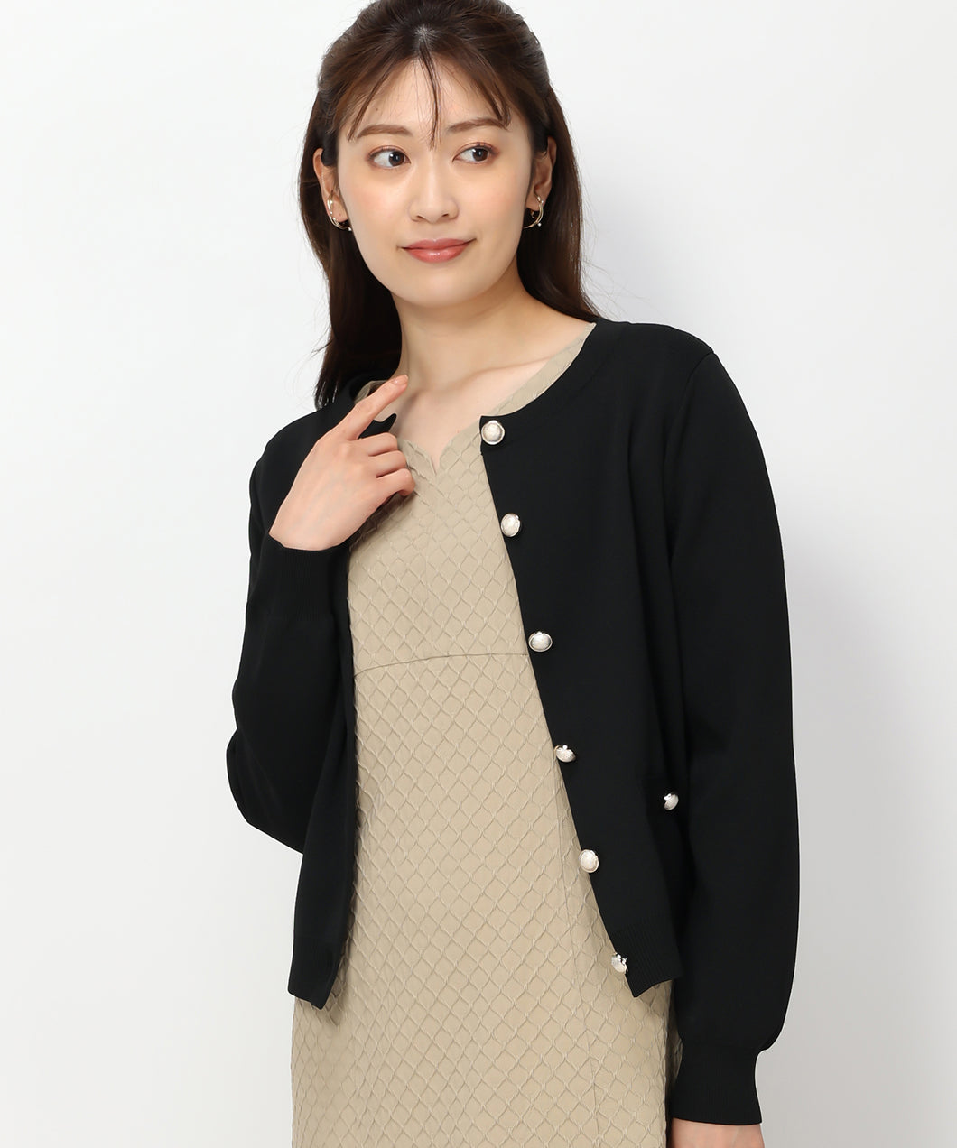 金釦スポンディッシュカーディガン/mm338405