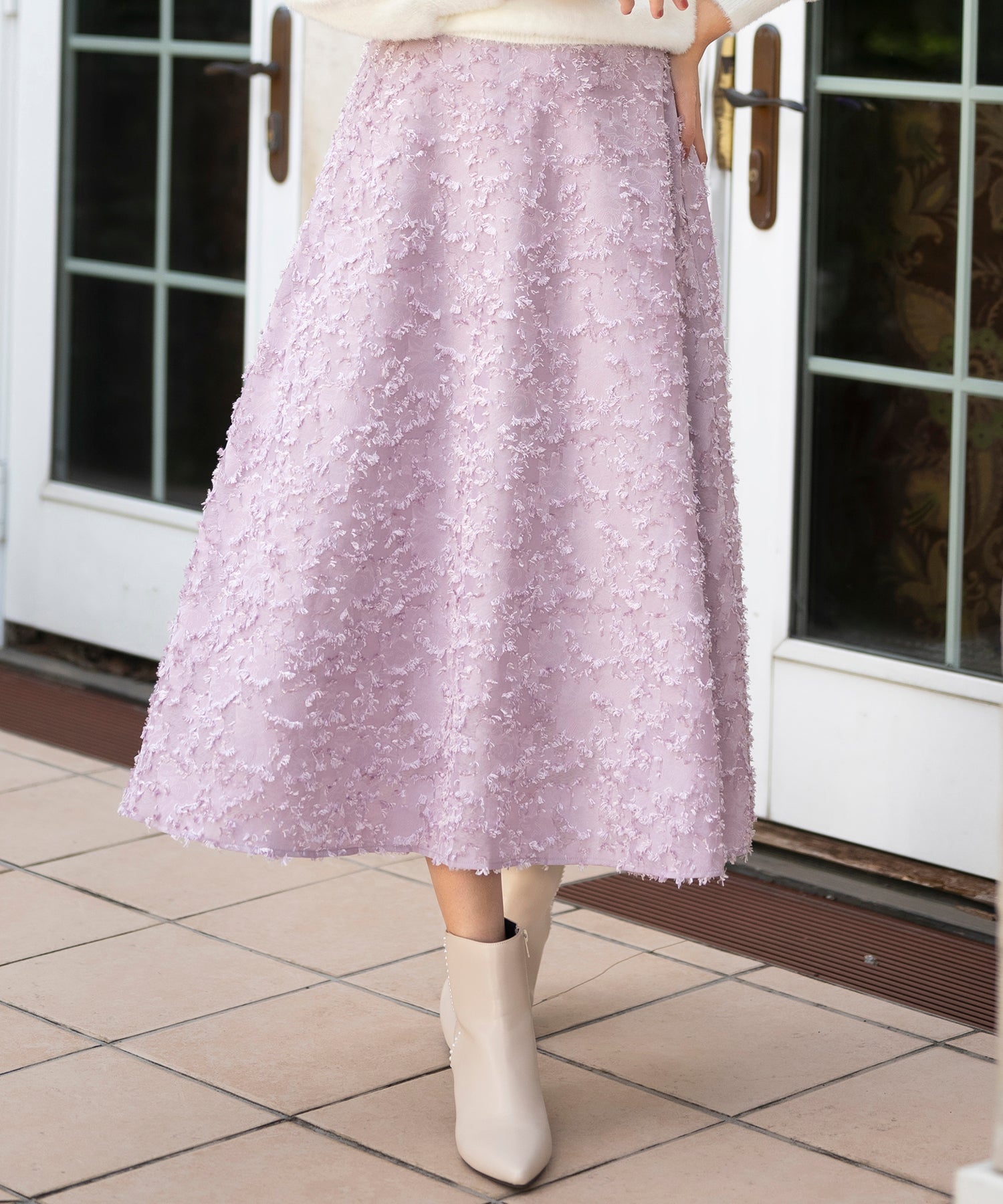 フリンジジャガードフレアスカート/MM347217 – MISCH MASCH|31 Sons de