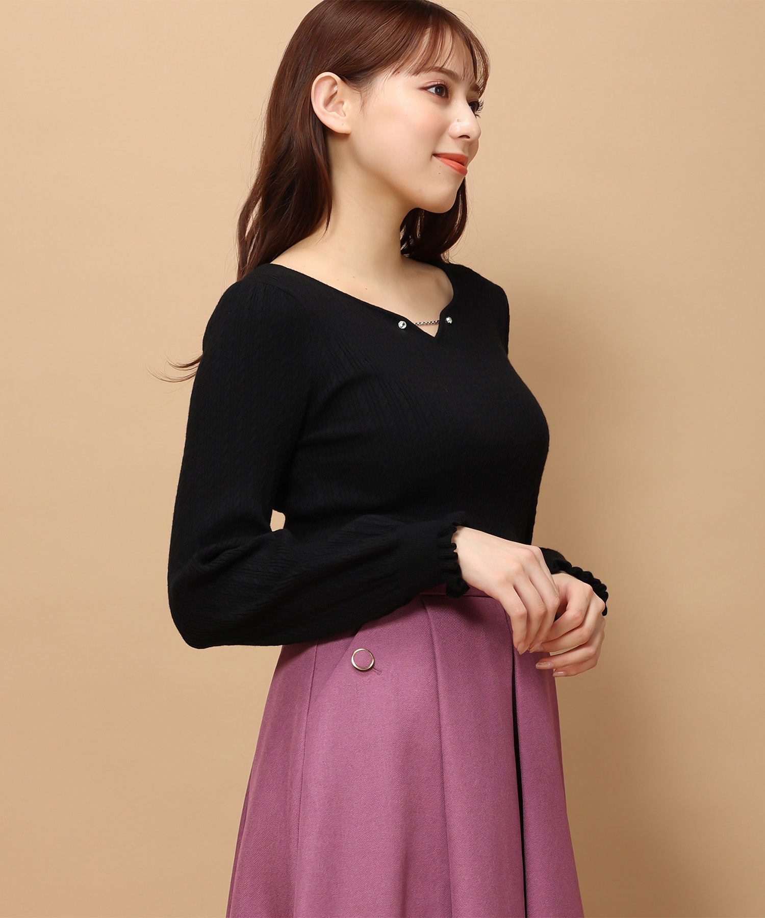 ケーブルビジューチェーンニット/MM348312 – MISCH MASCH 