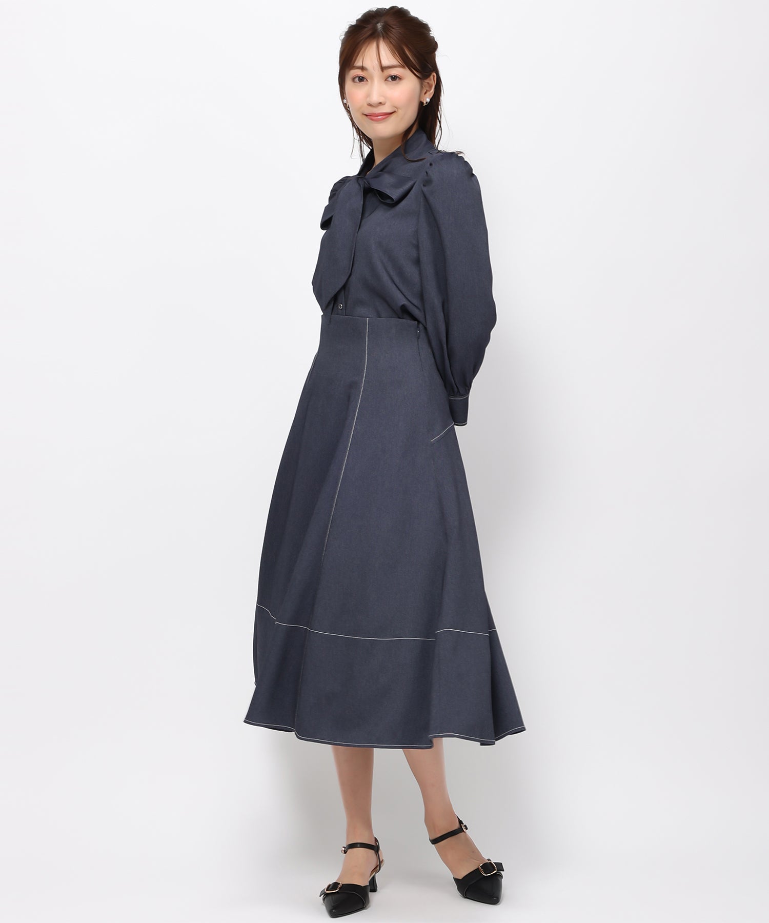 Misha & Puff メリノウールスカート 8yネイビー Misha & Puff メリノウールスカート 8yネイビーΩ スカート