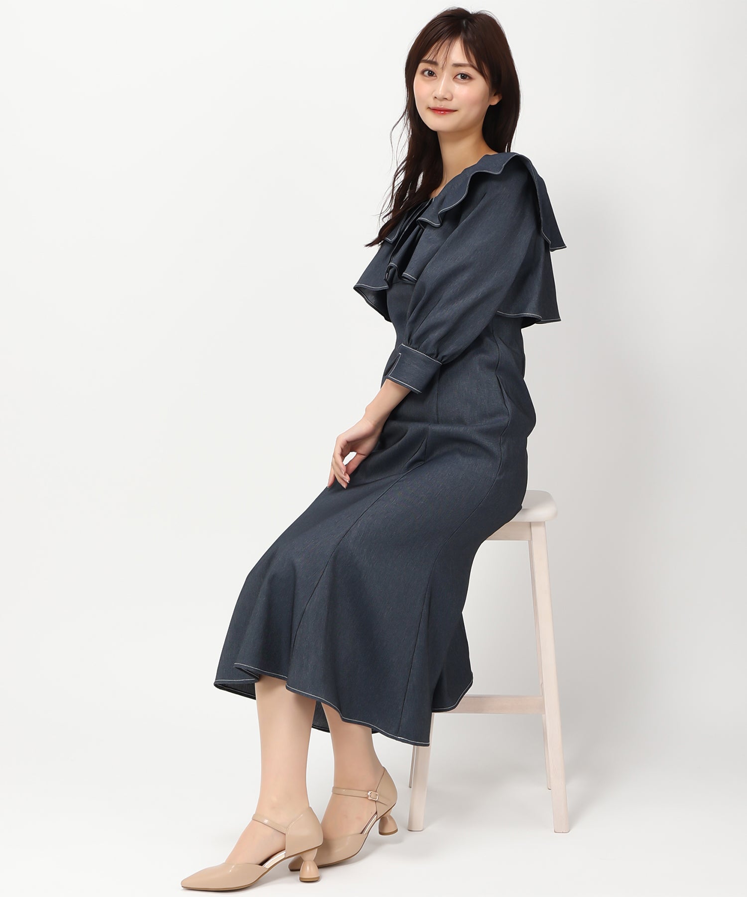 ポリデニムラッフルワンピース/MM417409 – MISCH MASCH|31 Sons
