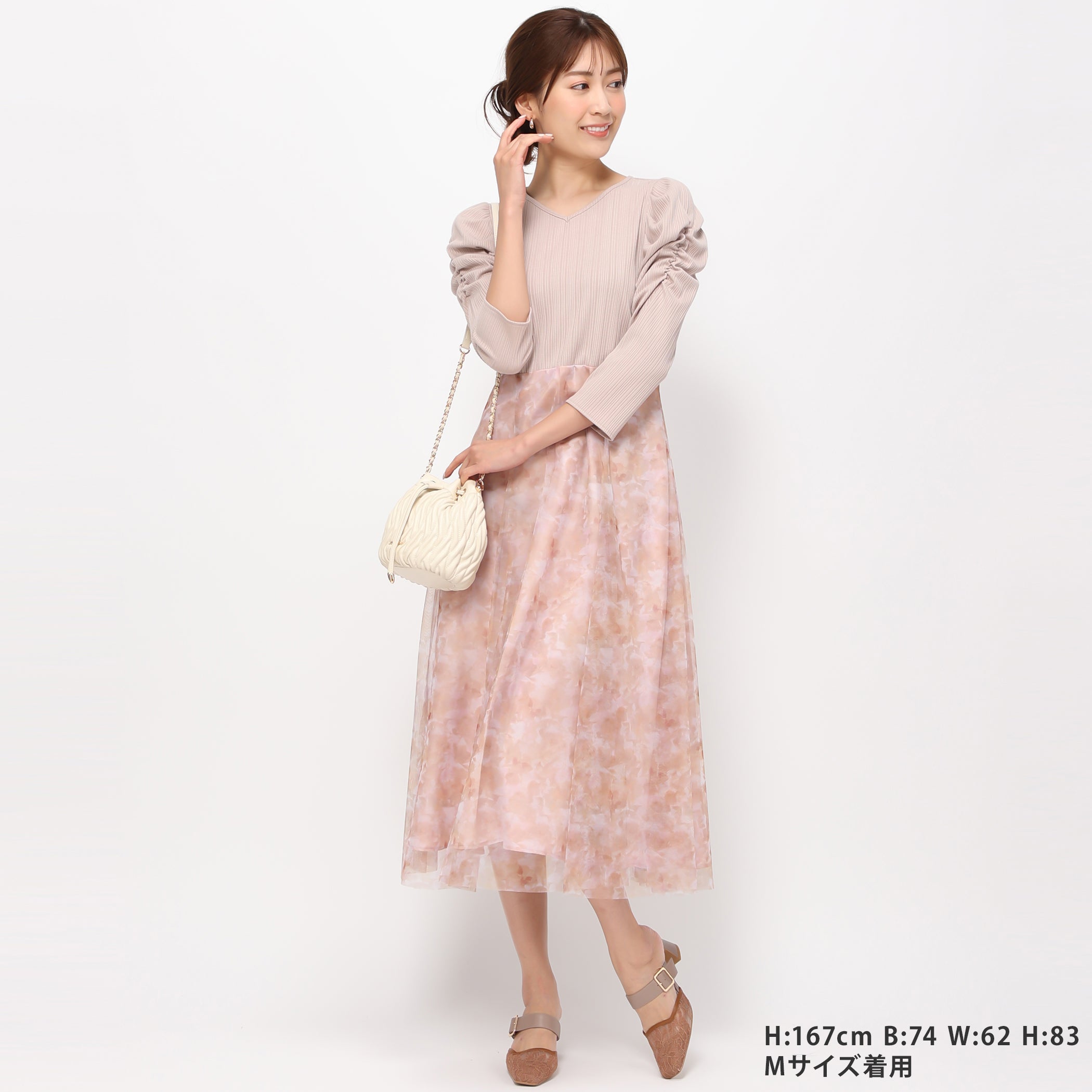 ぼかしフラワーチュールワンピース/MM417416