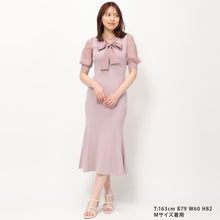 画像をギャラリービューアに読み込む, シアーボウタイニットワンピース/MM417425
