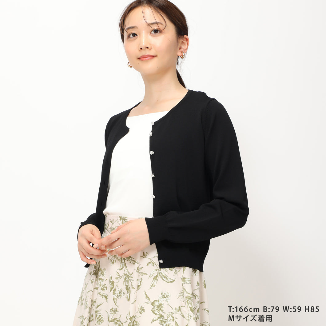 【期間限定価格】ベーシックビジュー釦カーデ/MM428406
