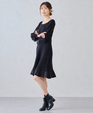 画像をギャラリービューアに読み込む, 裾フリルミニニットワンピース/MM447417
