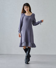 画像をギャラリービューアに読み込む, 裾フリルミニニットワンピース/MM447417
