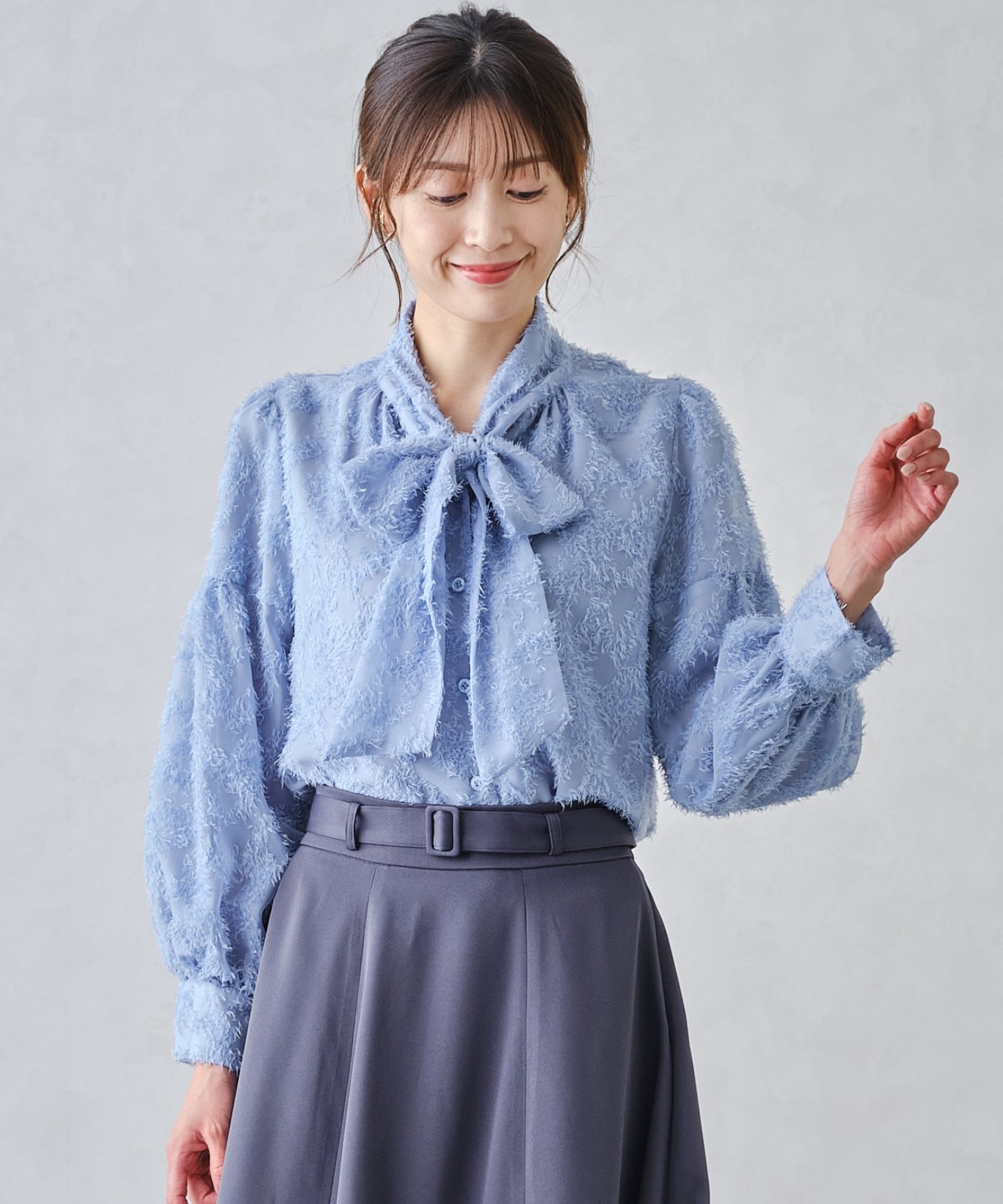 フリンジジャガードボウタイブラウス/MM448103 – MISCH MASCH|31 Sons