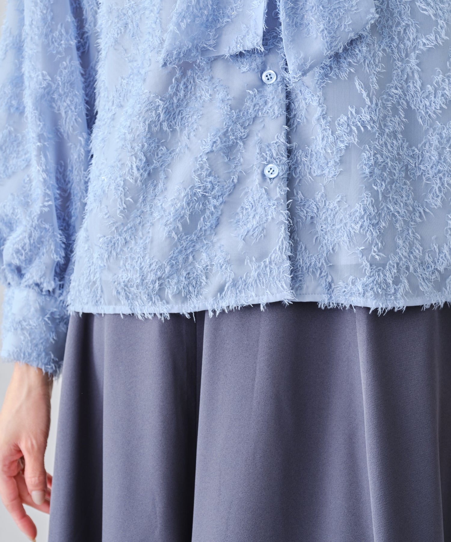 フリンジジャガードボウタイブラウス/MM448103 – MISCH MASCH|31