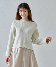 画像をギャラリービューアに読み込む, ラメリブパール袖ニット/MM448301
