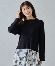 画像をギャラリービューアに読み込む, ラメリブパール袖ニット/MM448301
