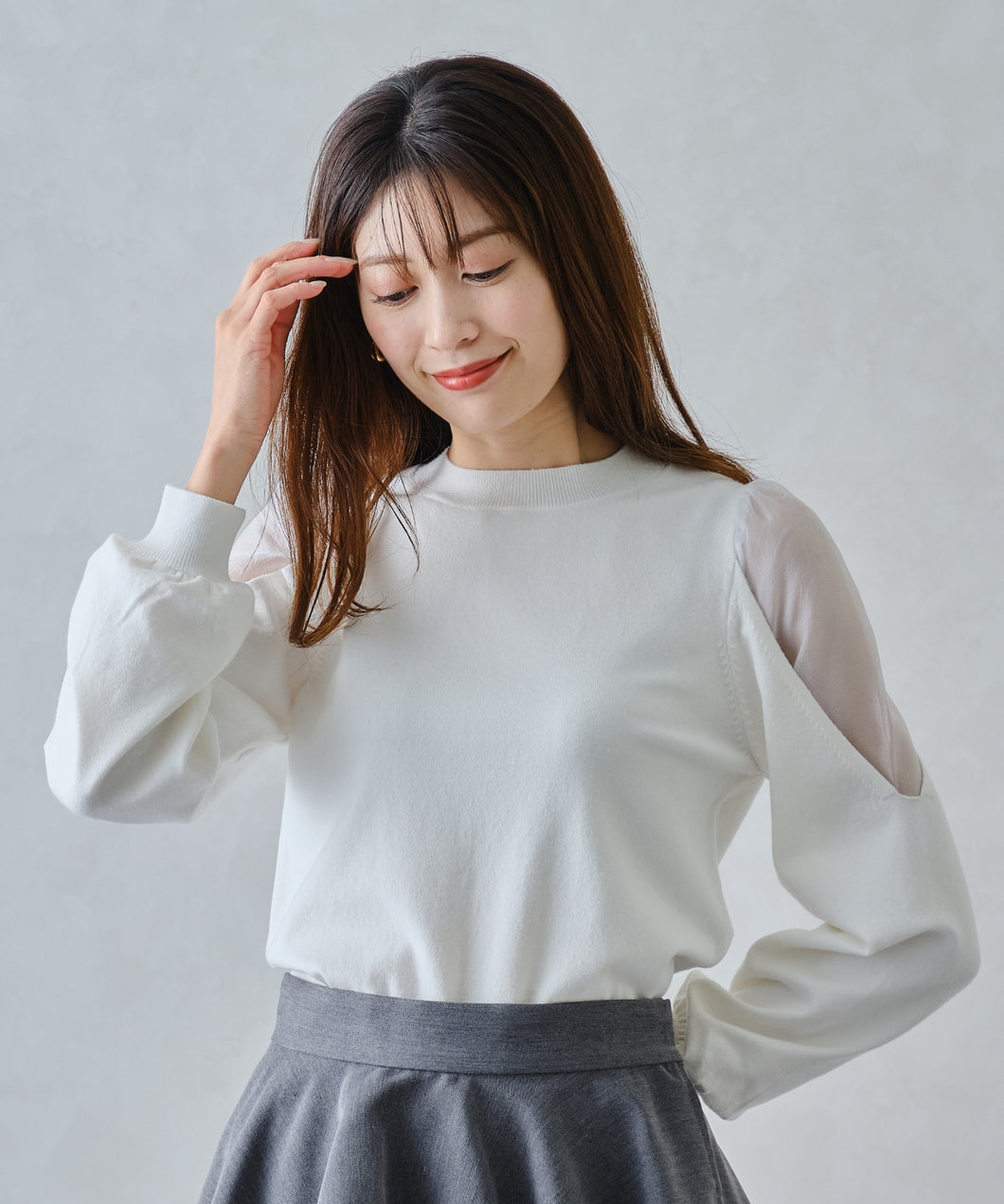 肩シアーニット/MM448317