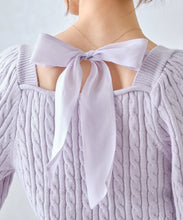 画像をギャラリービューアに読み込む, スクエアネックケーブルパールニット/MM448318
