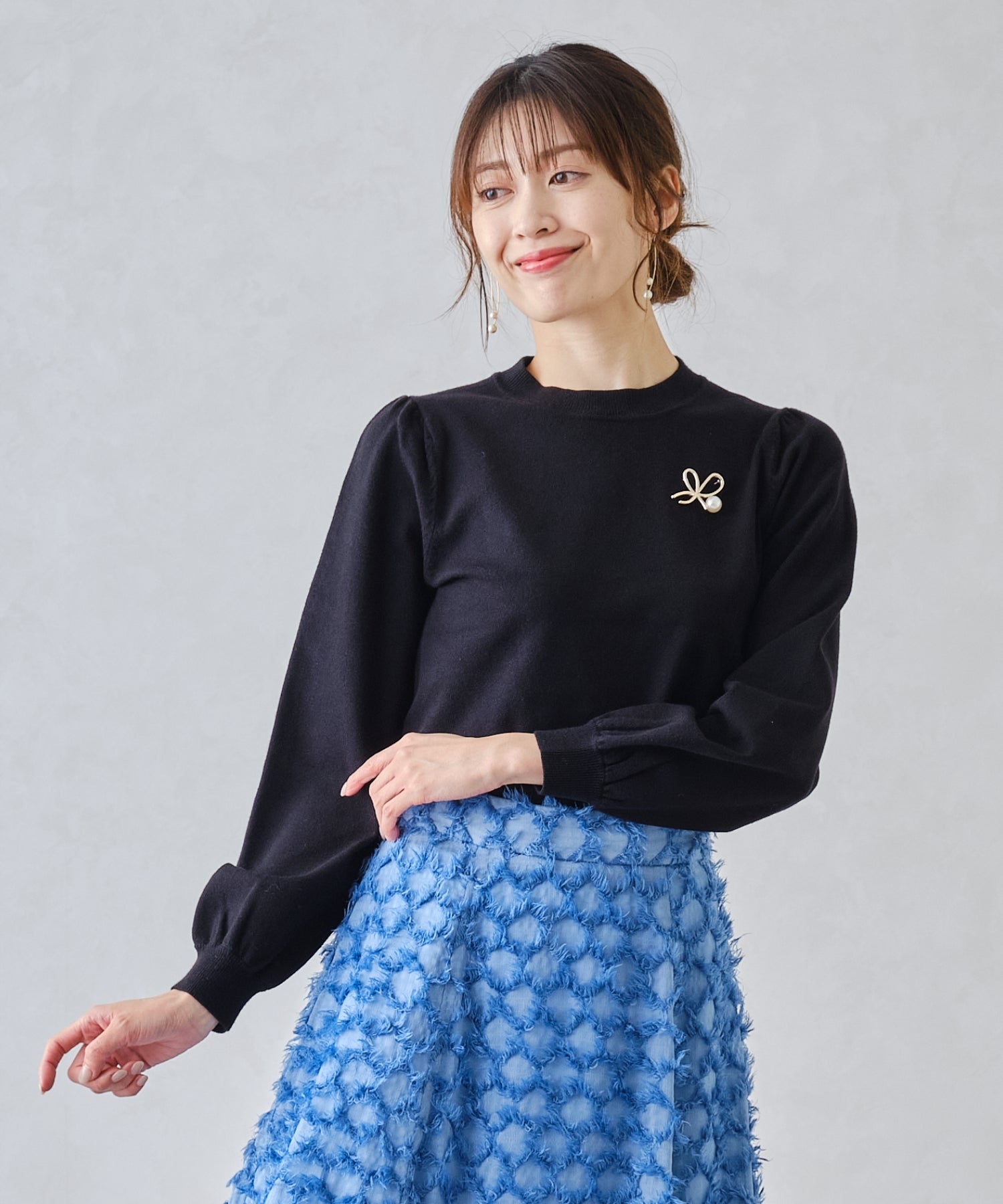 M'sグレイシー ブローチ付き トップス M'S GRACY 2024 Early Autumn