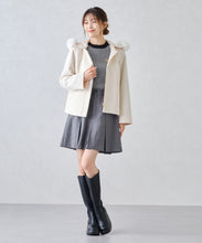 画像をギャラリービューアに読み込む, フードファー付きショートコート/MM448603
