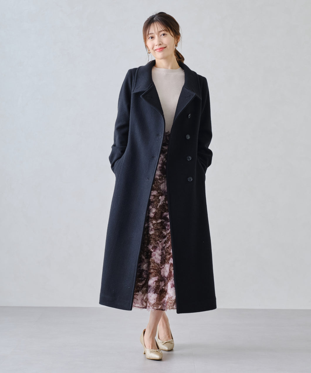 スタンドカラードレスコート/MM448605