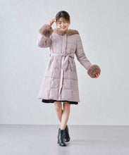 画像をギャラリービューアに読み込む, ファー付きフードロングダウン/MM448608
