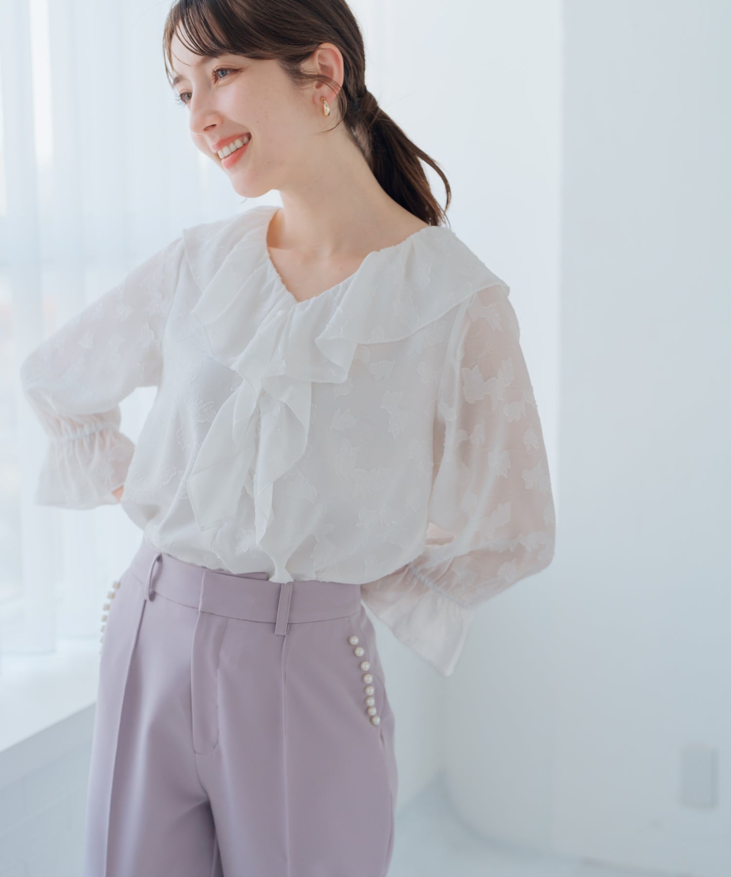 新品未使用♡MISCHMASCHのパール付きストレートパンツ ホワイト Sサイズ ポケットパールストレートパンツ/MM517303 – MISCH MASCH|31