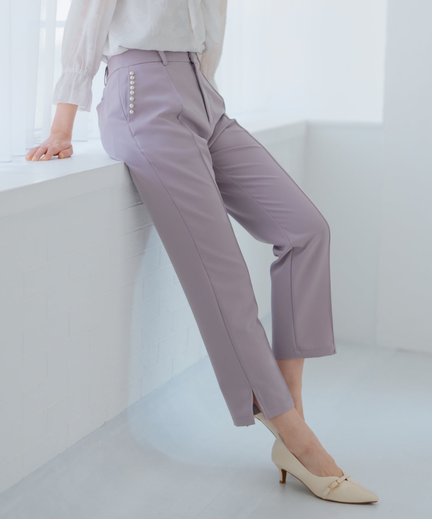 新品未使用♡MISCHMASCHのパール付きストレートパンツ ホワイト Sサイズ ポケットパールストレートパンツ/MM517303 – MISCH MASCH|31