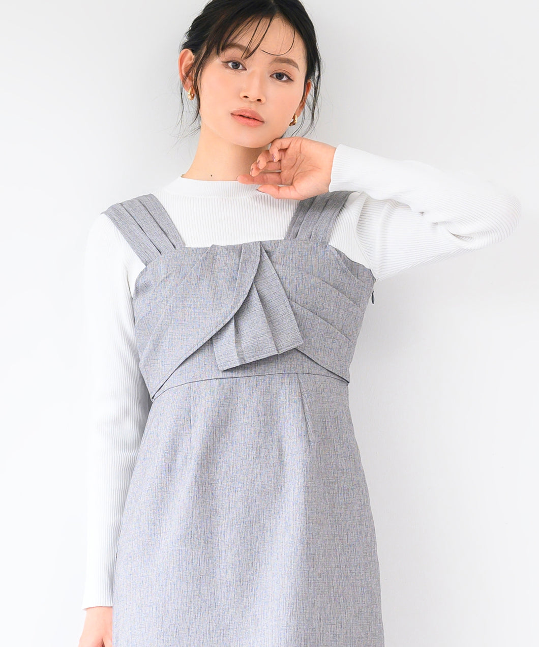 リボン風ジャンスカニットドッキングワンピ/MM517402 – MISCH MASCH|31