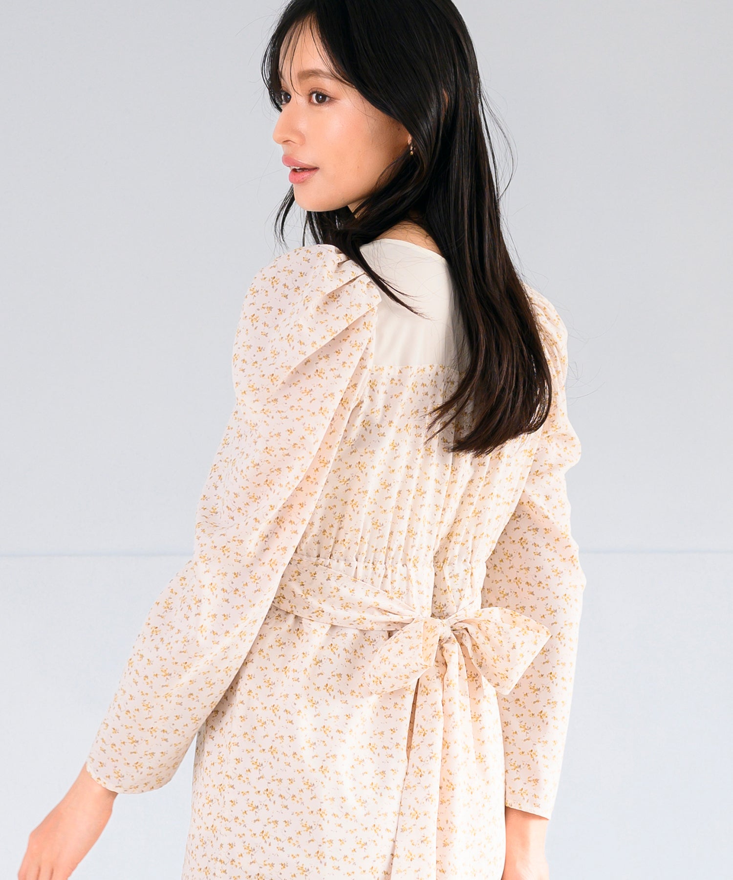 シアー切替小花柄マーメイドワンピース/MM517410 – MISCH MASCH シアー切替小花柄マーメイドワンピース/MM517410 – MISCH MASCH