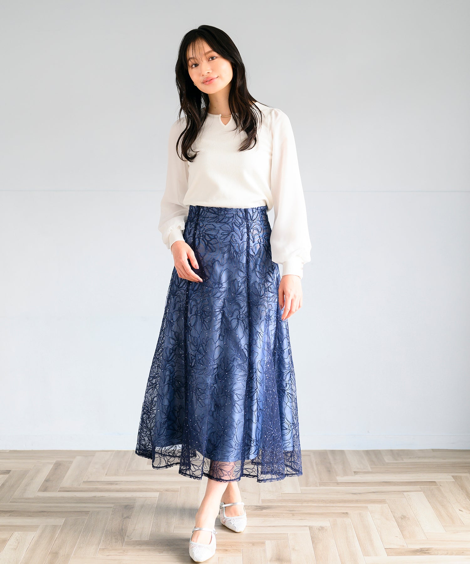 michell macaron オーバーオール　プリーツ　シフォン　水色　XS michell macaron オーバーオール プリーツ シフォン 水色 XS