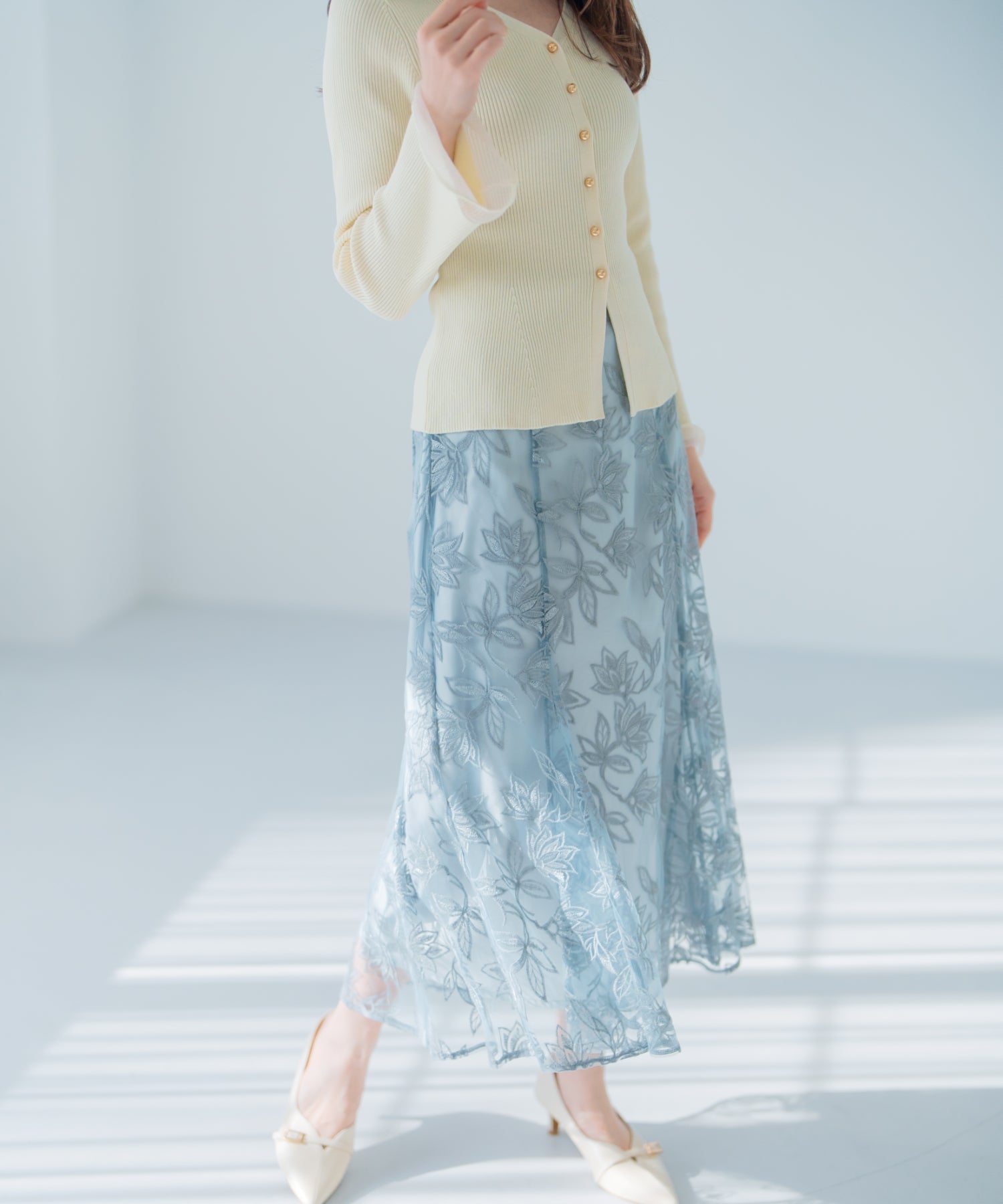 ラメフラワー刺繍スカート/MM527201 – MISCH MASCH|31 Sons de mode ラメフラワー刺繍スカート/MM527201 – MISCH MASCH|31 Sons de mode