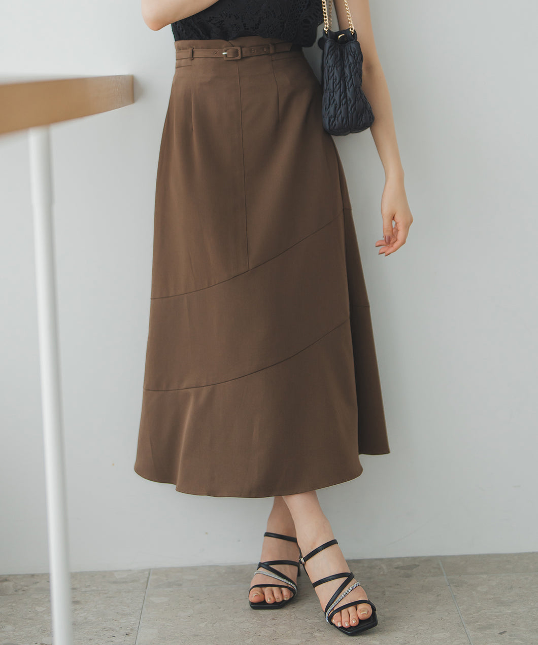 アシンメトリー切替Aラインスカート/MM527217