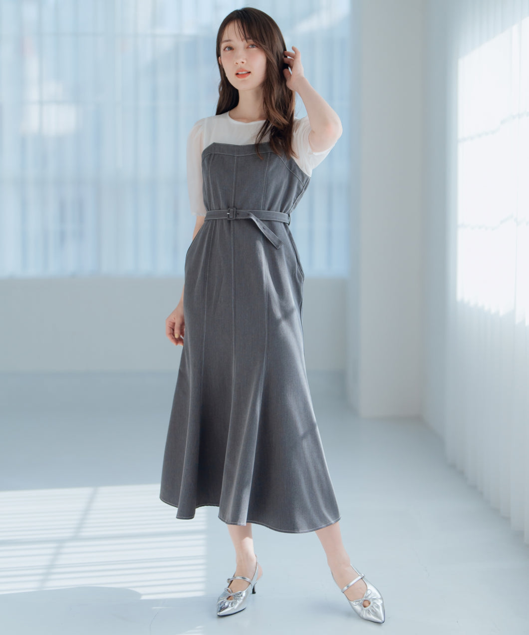 ドッキングシャンブレーワンピース/MM527403