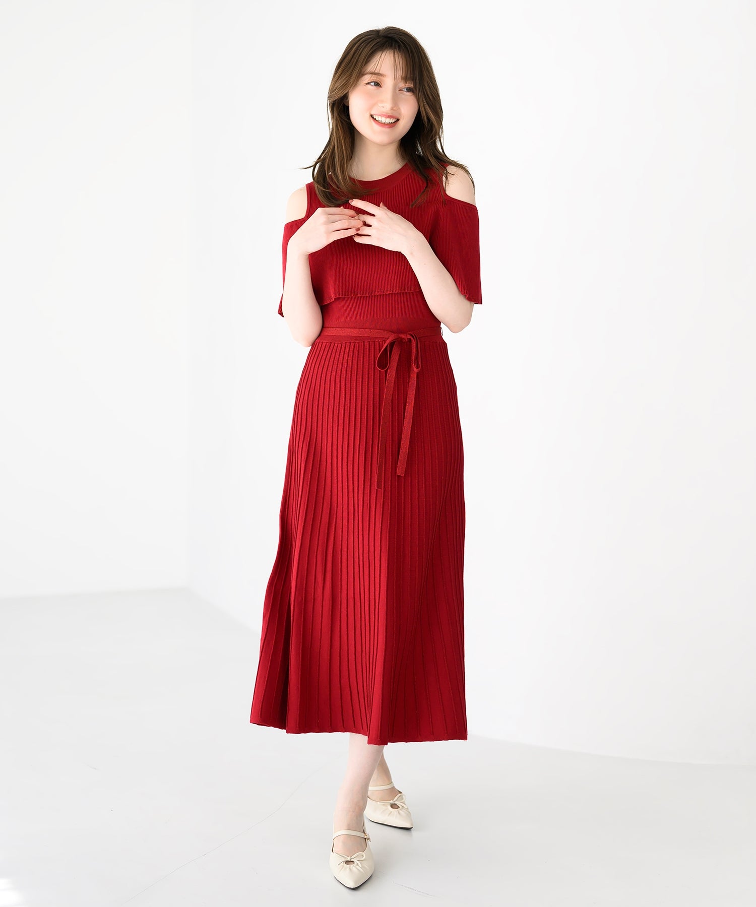 MILAN オフショルダーワンピース オフショルラメニットワンピース/MM527410 – MISCH MASCH|31