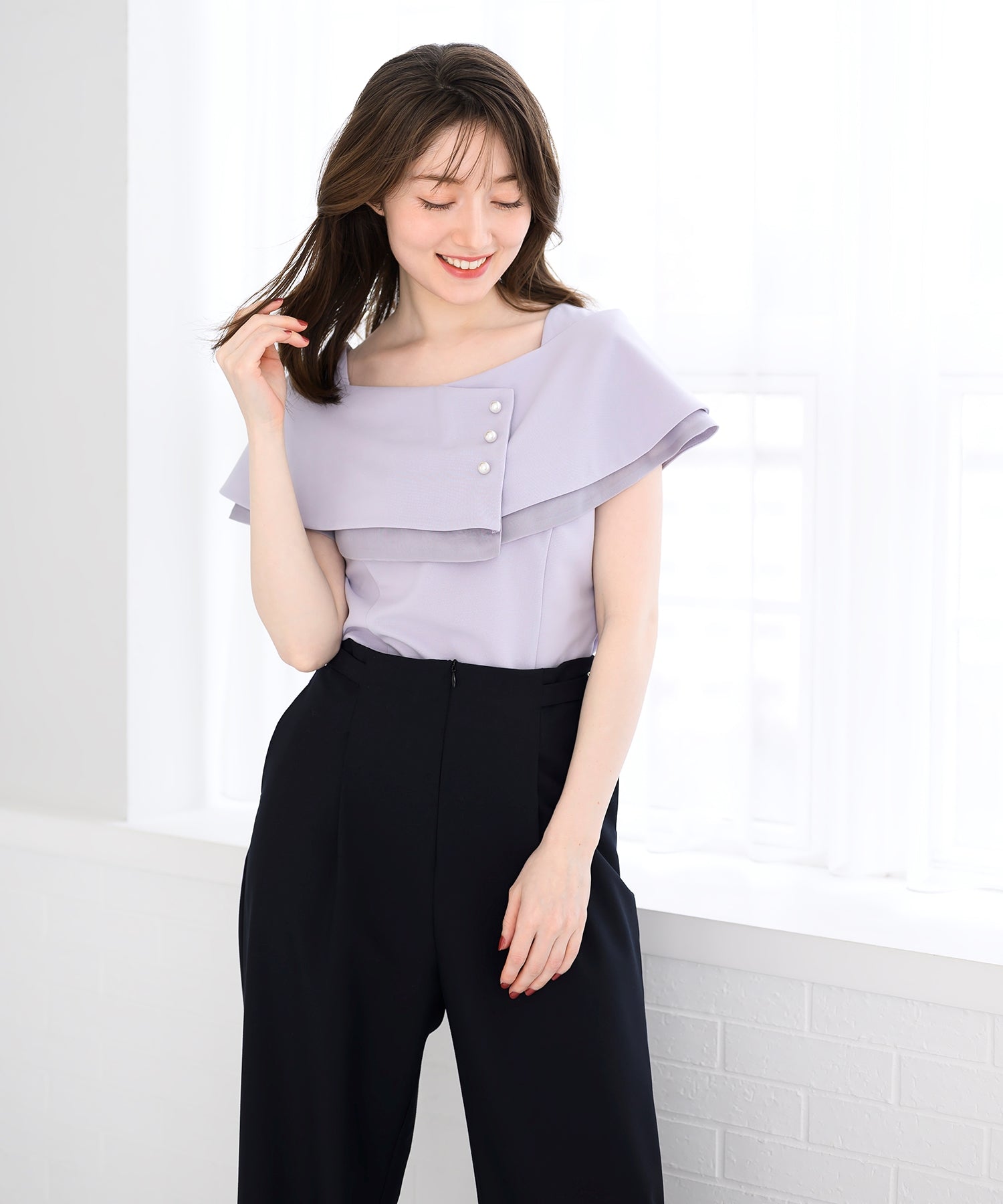 アシメケープパール釦カットトップス/MM528202 – MISCH MASCH|31