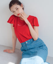 画像をギャラリービューアに読み込む, 箔プリントフレア袖Tシャツ/MM528203
