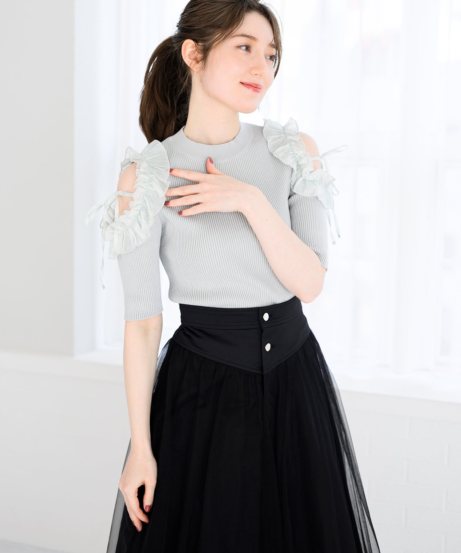 肩開きラッフルニット/MM528305 – MISCH MASCH|31 Sons de mode