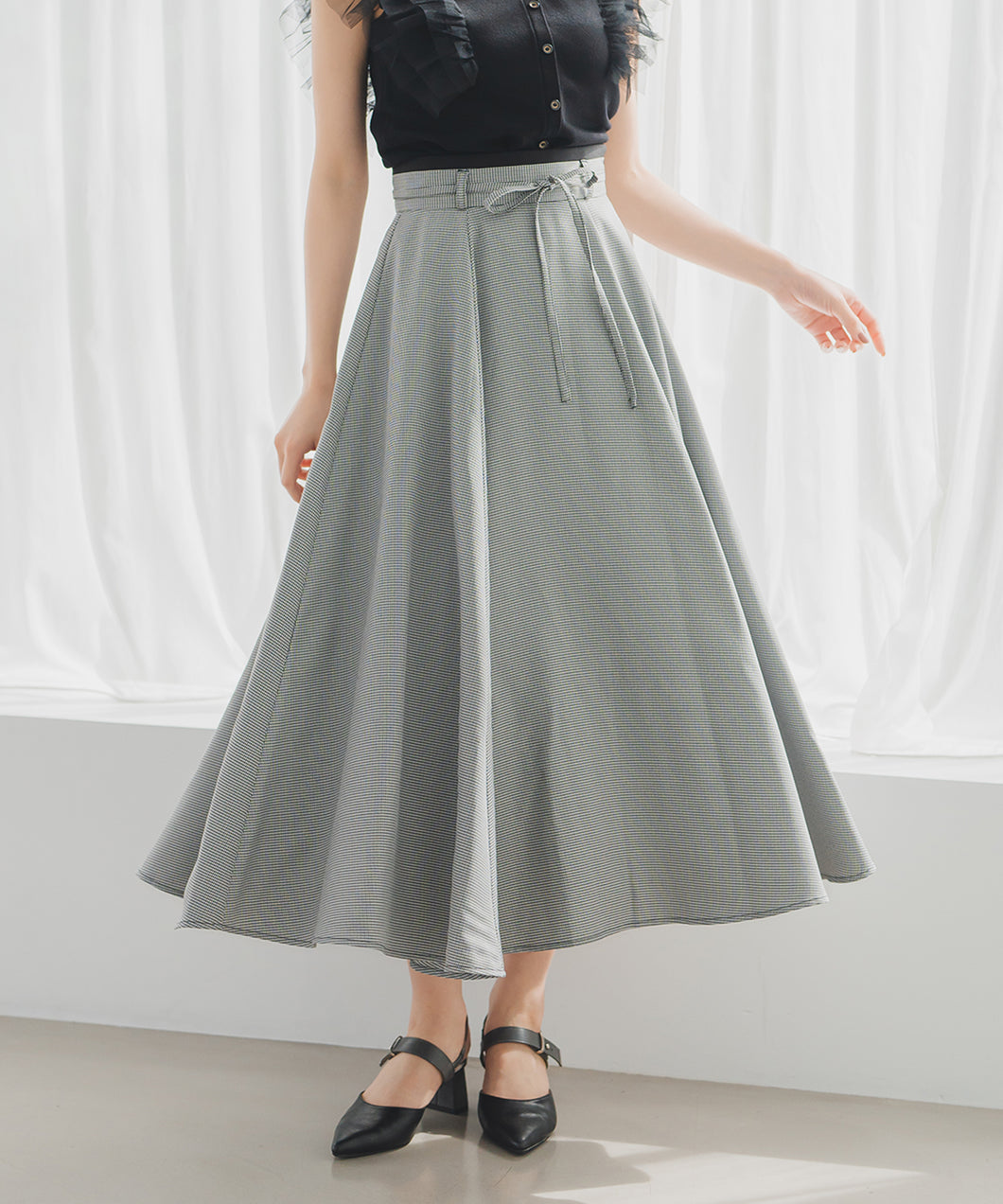 バイカラーウエストフレアスカート/MM537201