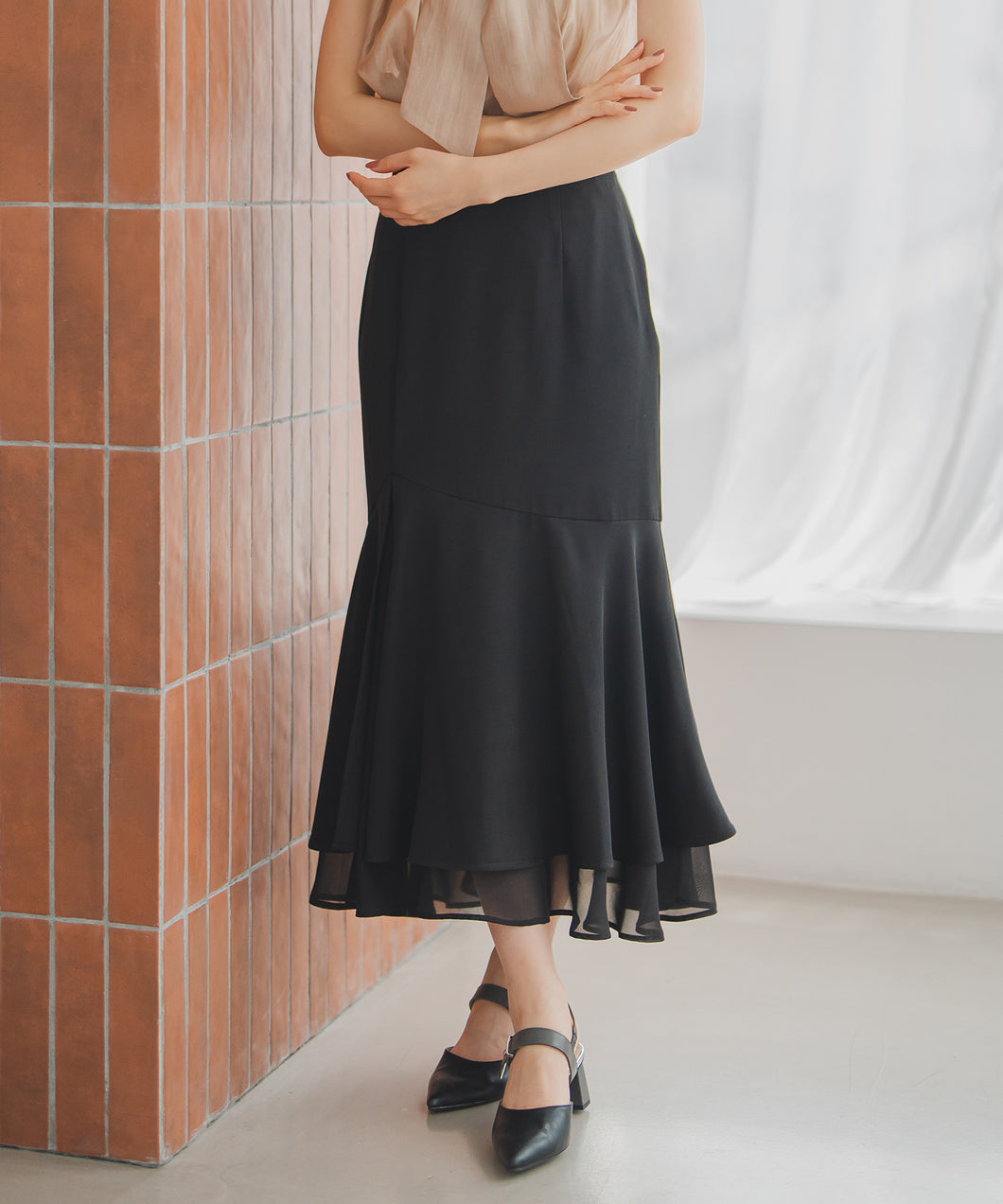 裾シアーマーメイドスカート/MM537206