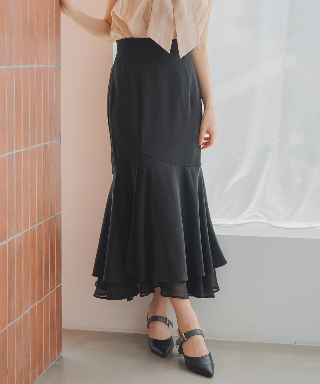 裾シアーマーメイドスカート/MM537206