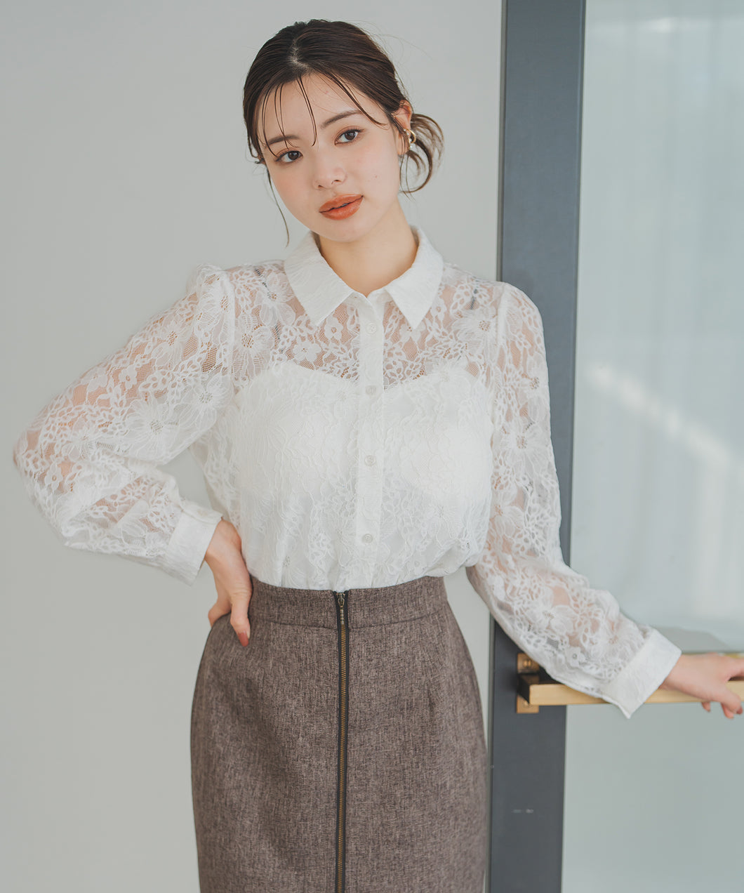 レースシャツブラウス/MM538104