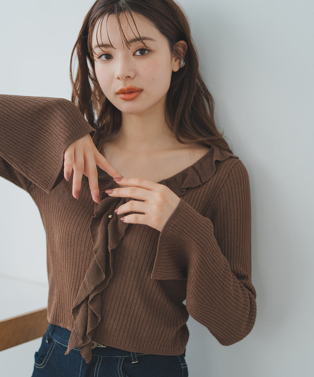 【予約販売/8月下旬発売予定】ラッフルシアーカーディガン/MM538404