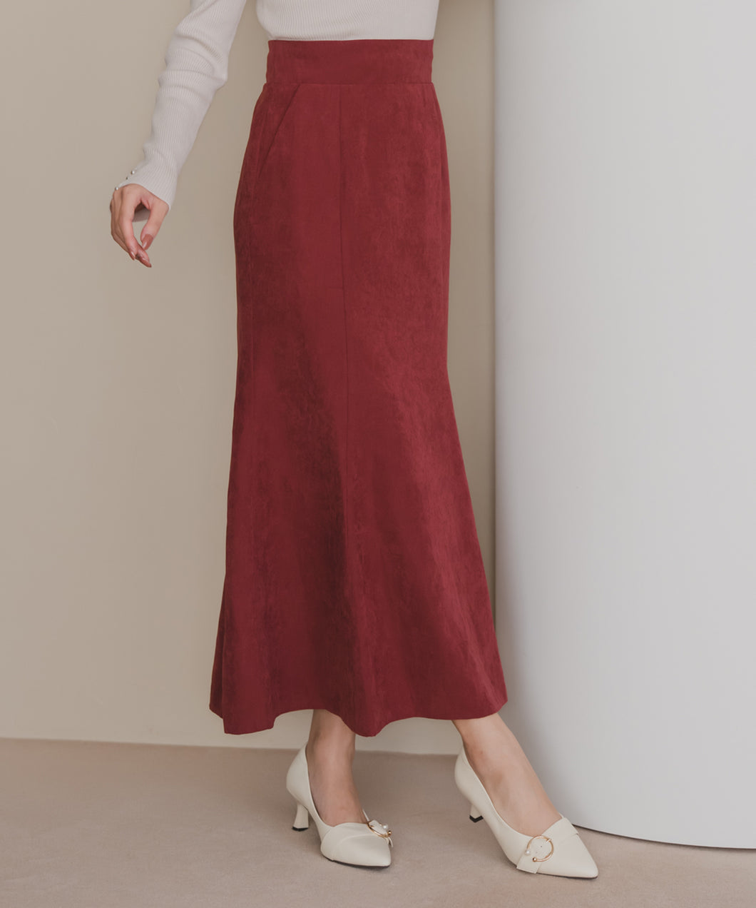 ピーチサテンマーメイドスカート/MM547203