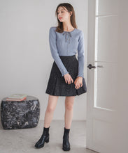 画像をギャラリービューアに読み込む, フリル袖配色リボンニット/MM548309
